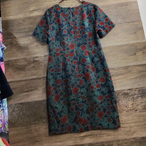 J. Crew Navy and Red Floral Midi Dress - Picture 12 of 12